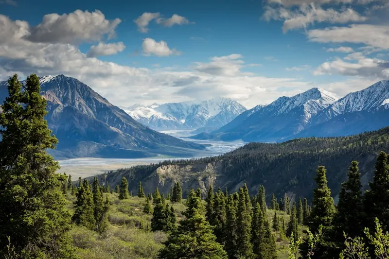 Dramatic alpine mountain landscape