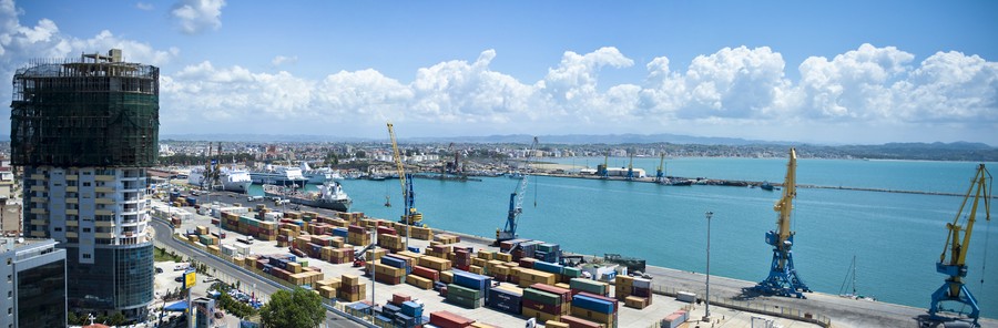 Before: one wide port panorama photo