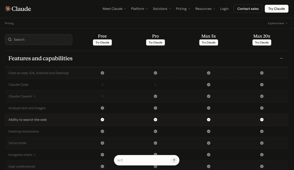 Pro and Max pricing
