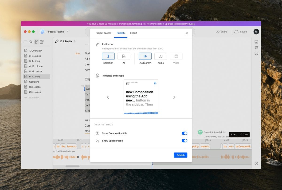 Editing audio like a doc