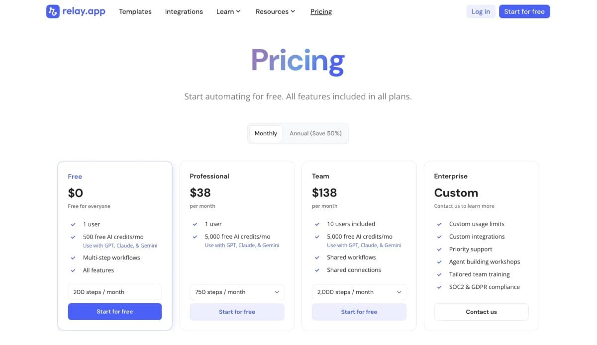 Plans and pricing