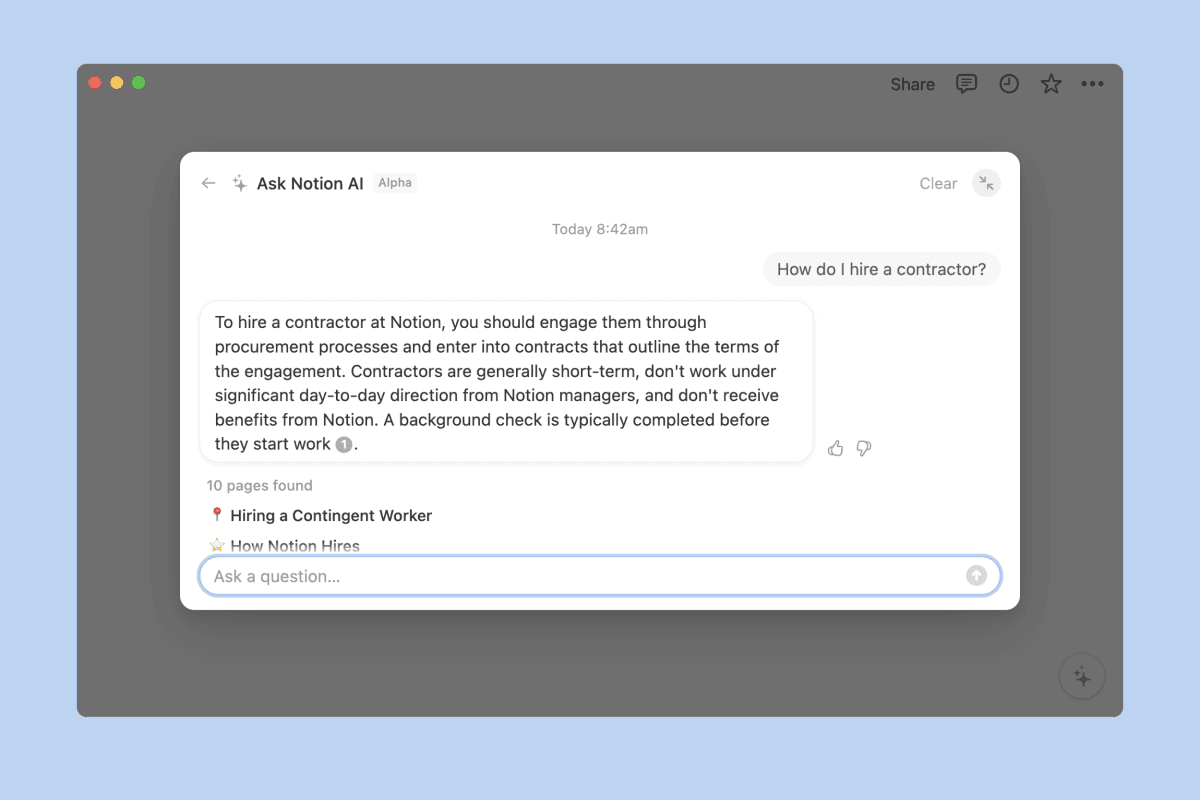 Ask AI across your workspace