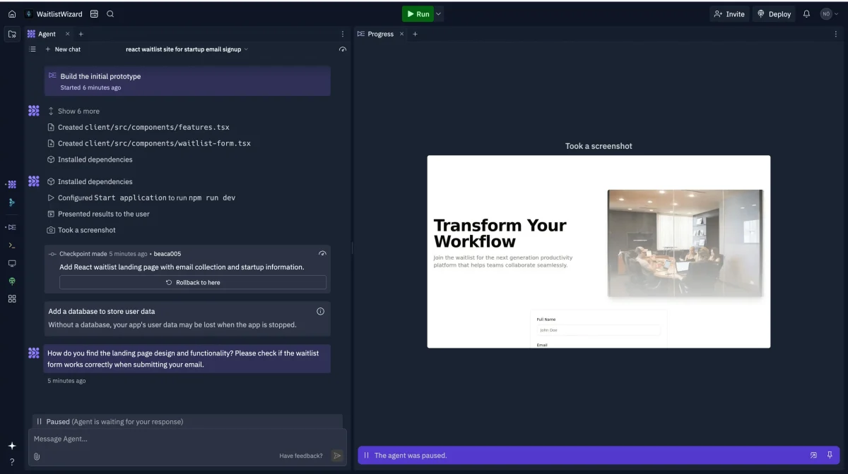 From prompt to running app