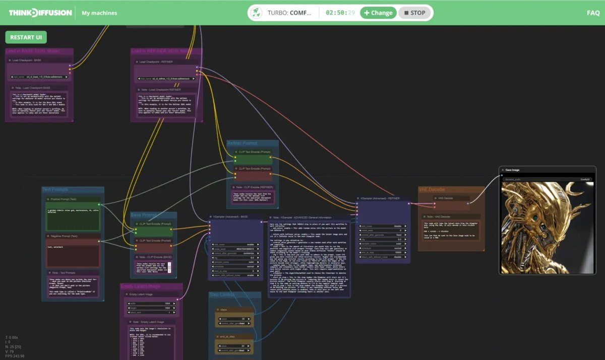 ComfyUI node workflow
