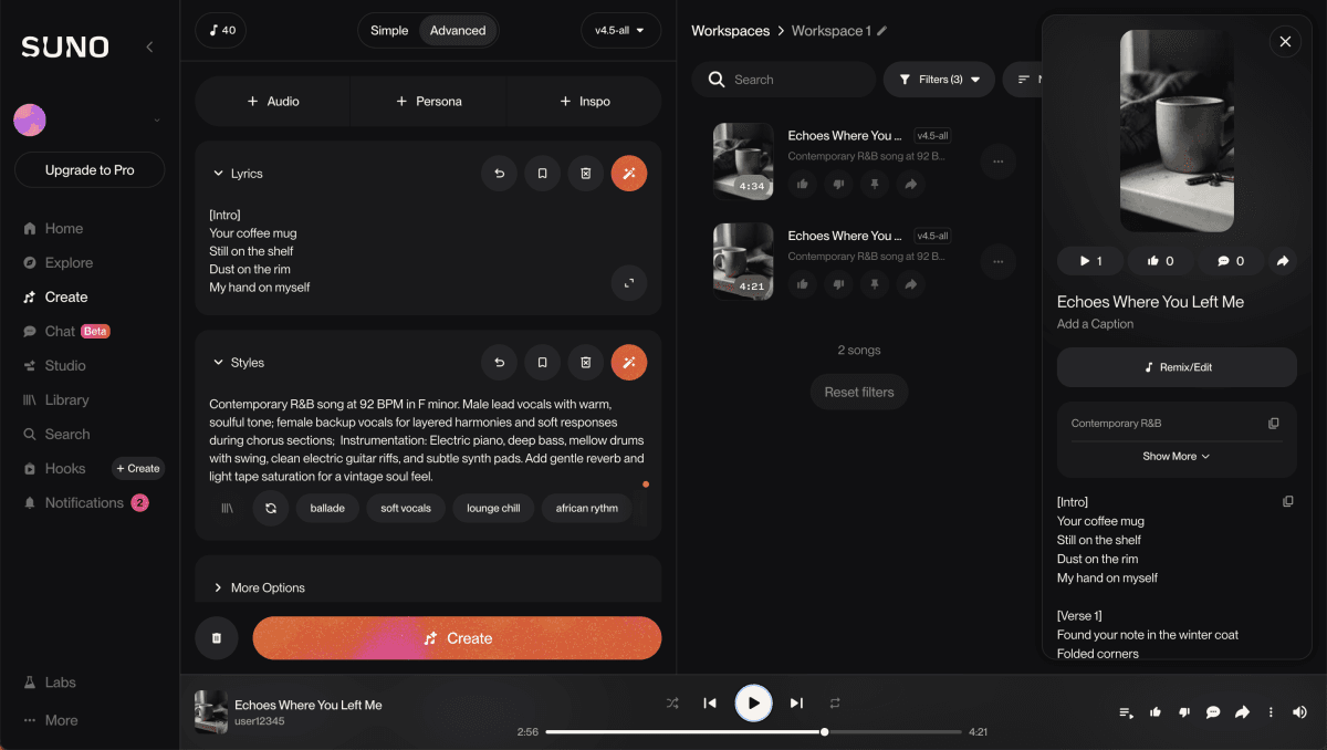 Your song library
