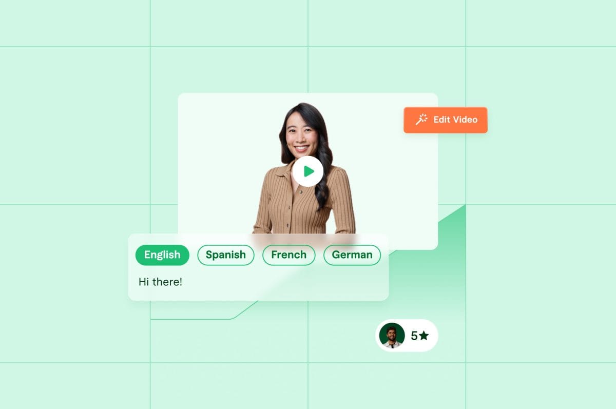 An avatar presenting