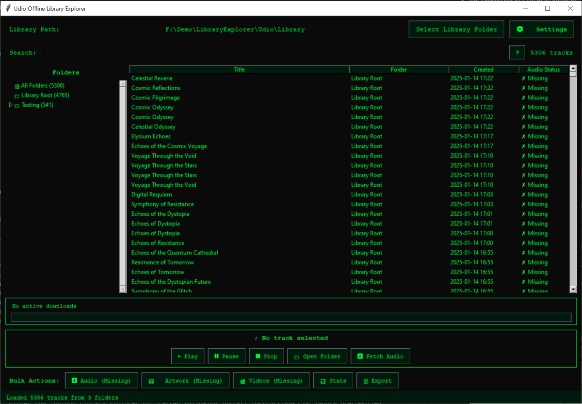 Your track library